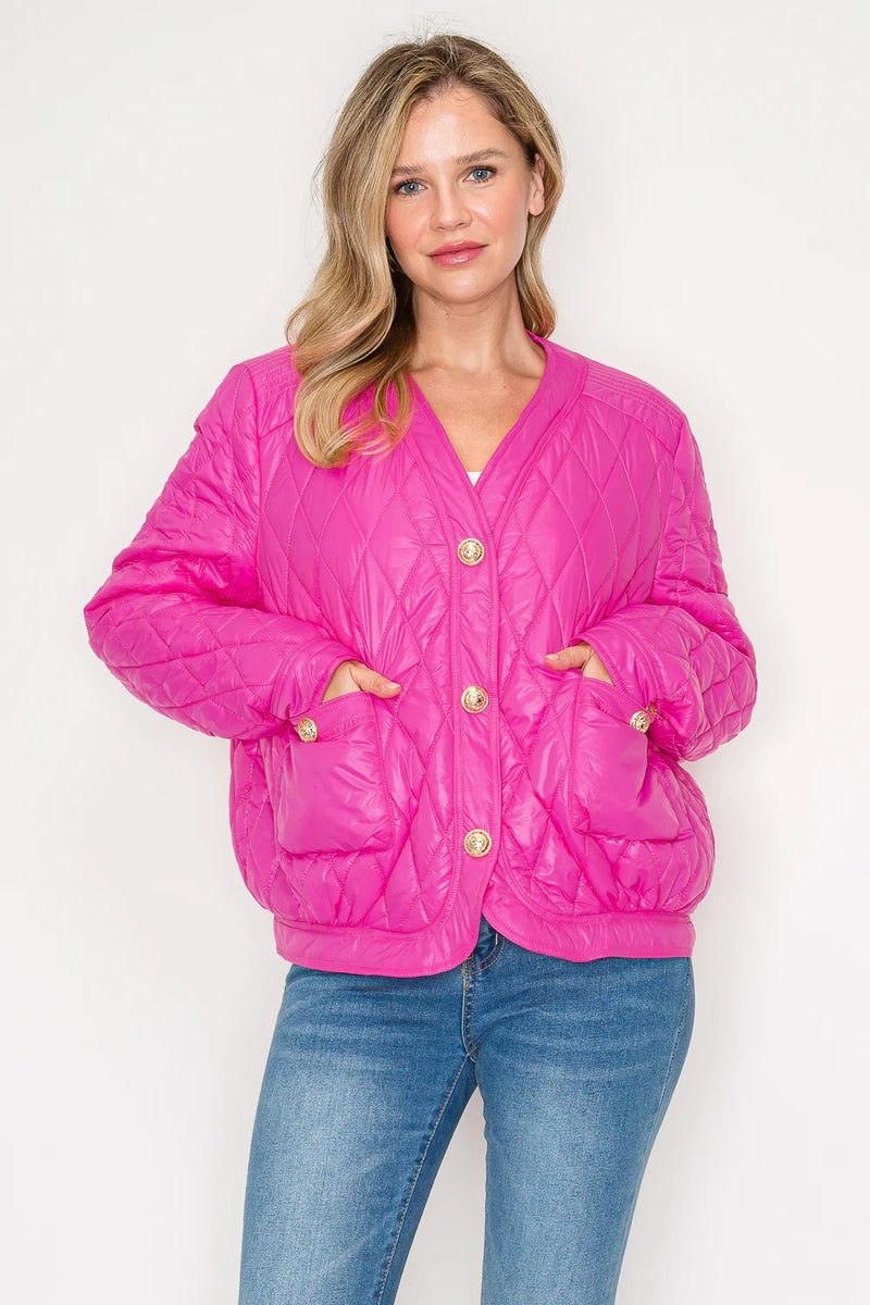 Johya Puffer Jacket & Matching Crossbody Bag - 2 Colors