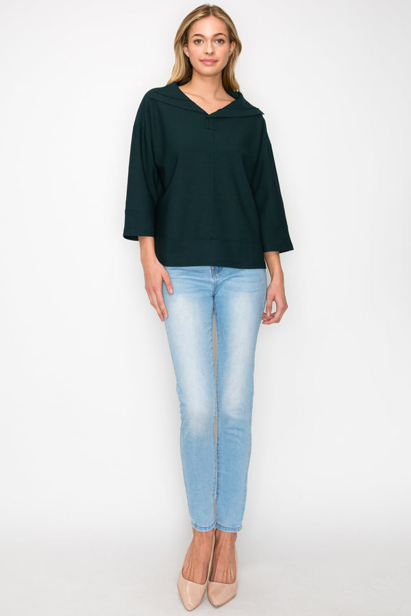 Kourtney Crepe Knit Top