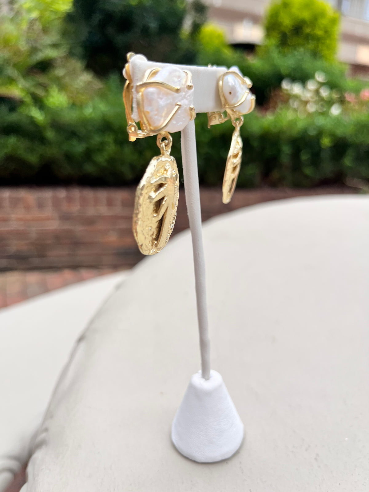 Pearl Palm Earrings