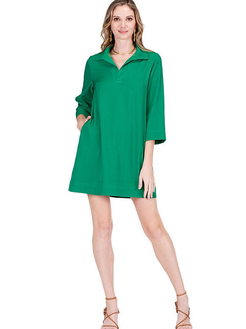 Placket Bell Sleeve Dress