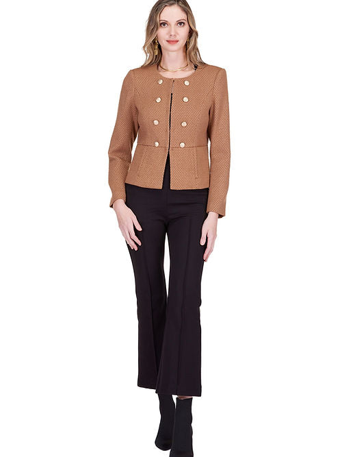 Cinched Waist Button Jacket