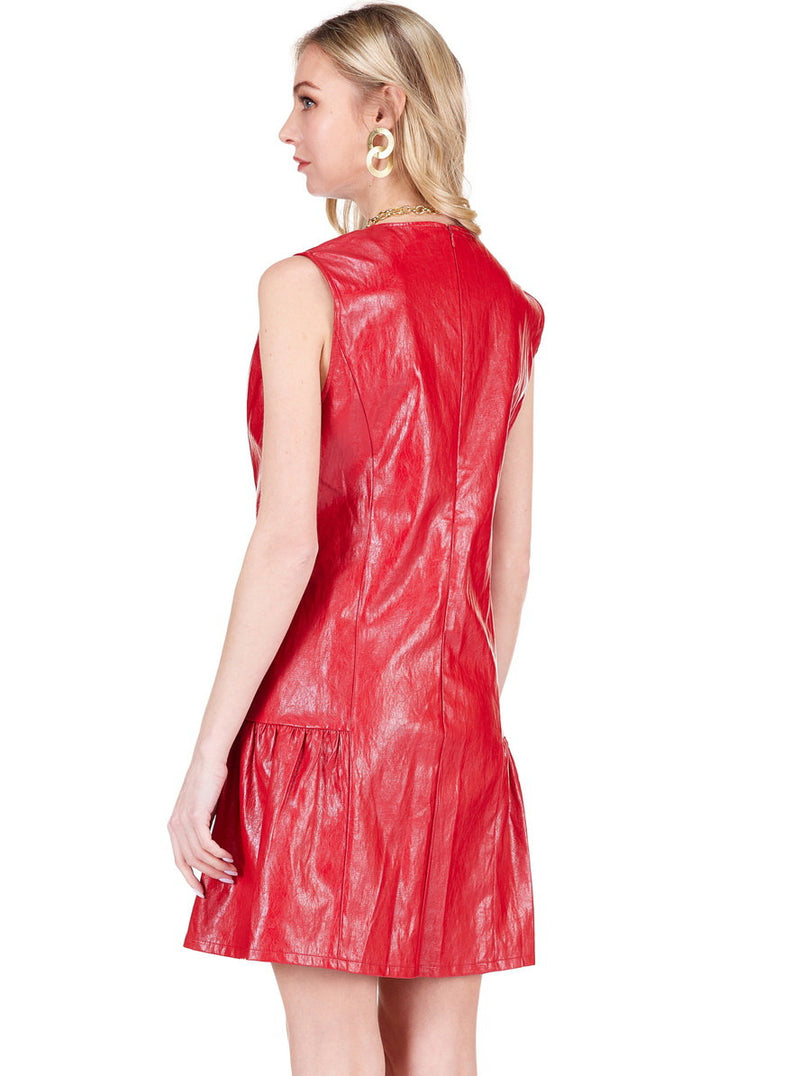 Flounced Hem Sleeveless Dress