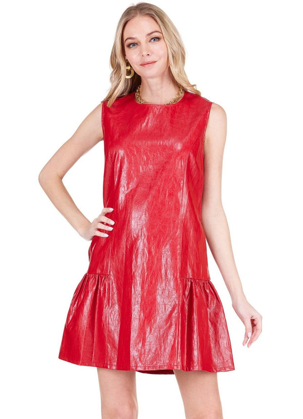 Flounced Hem Sleeveless Dress