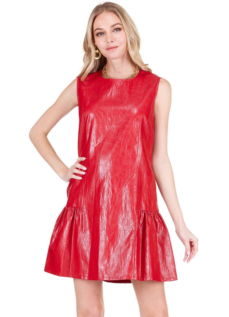 Flounced Hem Sleeveless Dress
