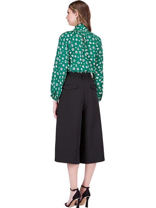 V-Neck Tie Blouse