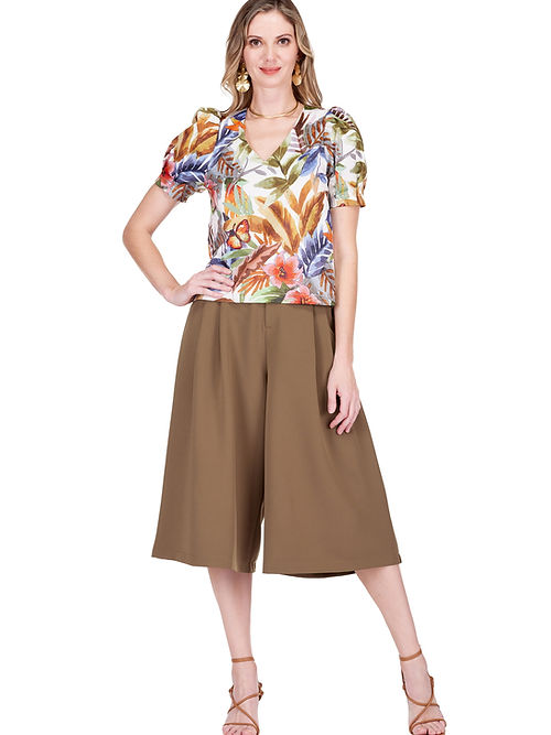V-Neck Puff Sleeve Top