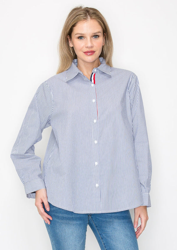 Jasmine Cotton Pinstripe Shirt