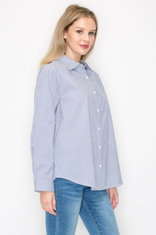 Jasmine Cotton Pinstripe Shirt