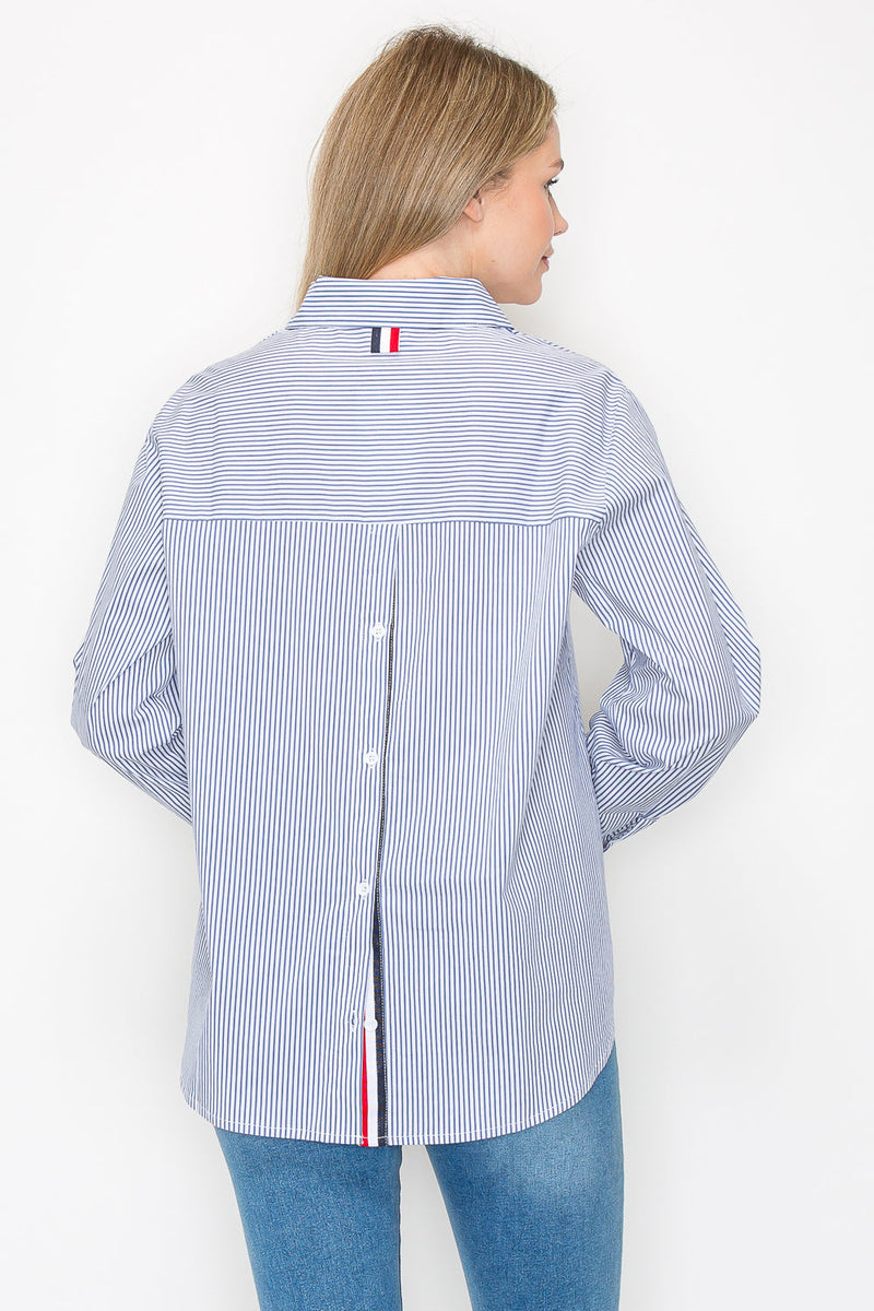 Jasmine Cotton Pinstripe Shirt