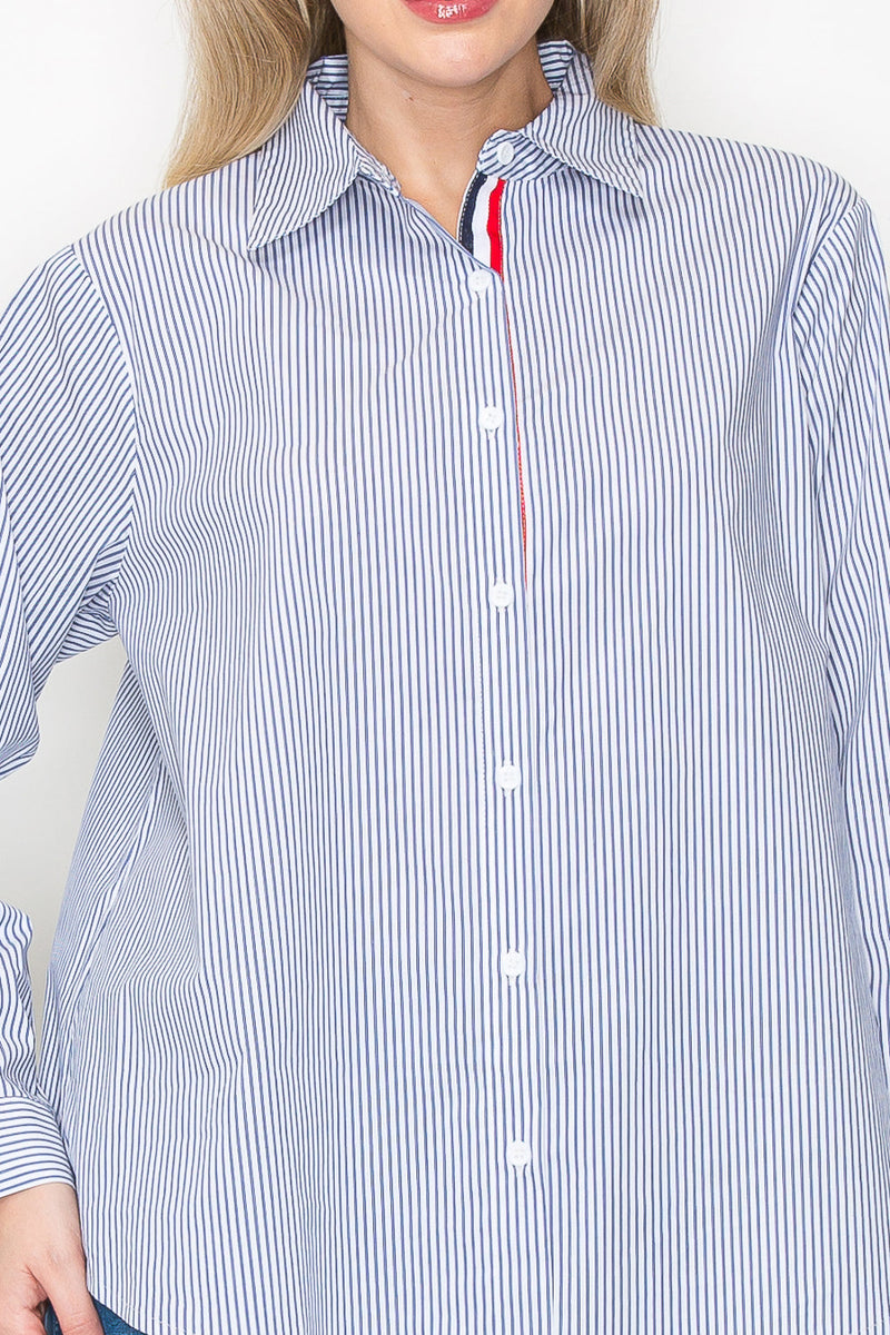 Jasmine Cotton Pinstripe Shirt