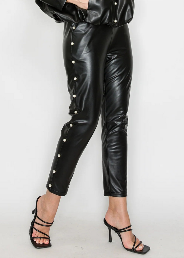 Loretta Pant Stretch Leather Pant
