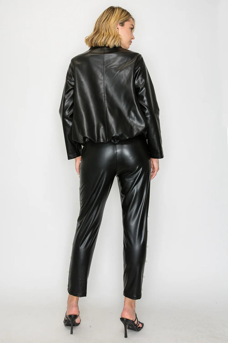 Loretta Pant Stretch Leather Pant