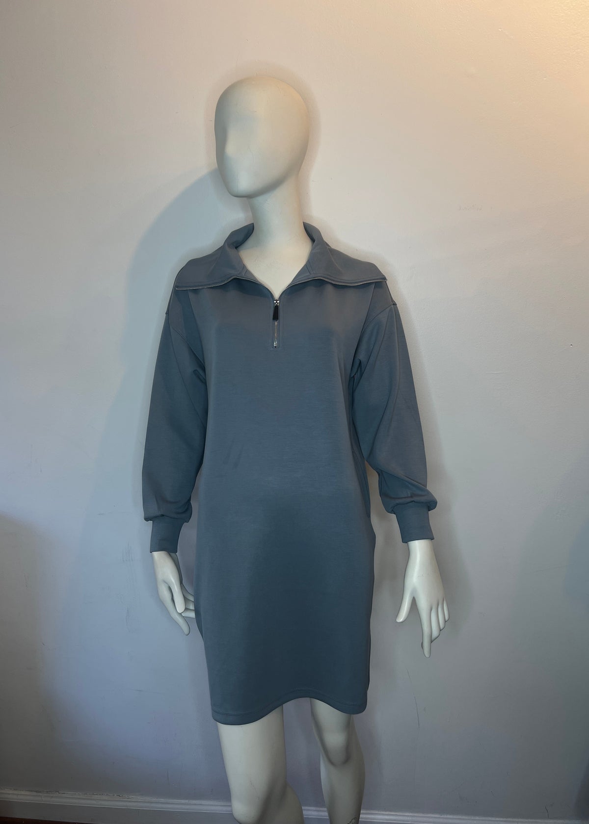 Half Zip Sweatshirt Dress