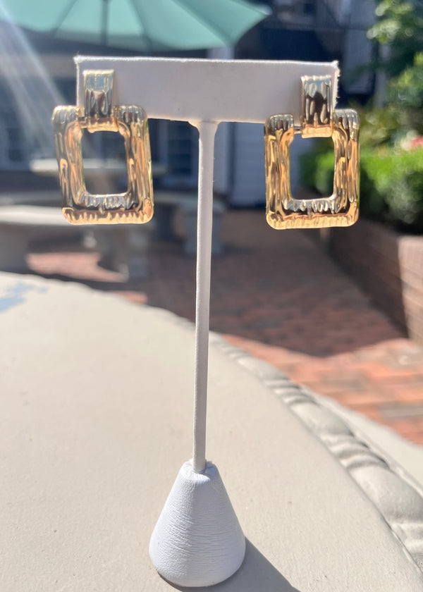Gold Doorknocker Earrings