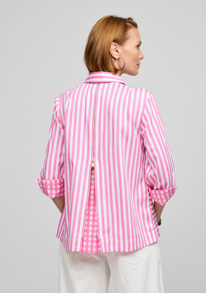 Xena Stripe/Check Blouse