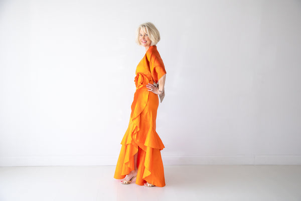 Orange Rose Gown