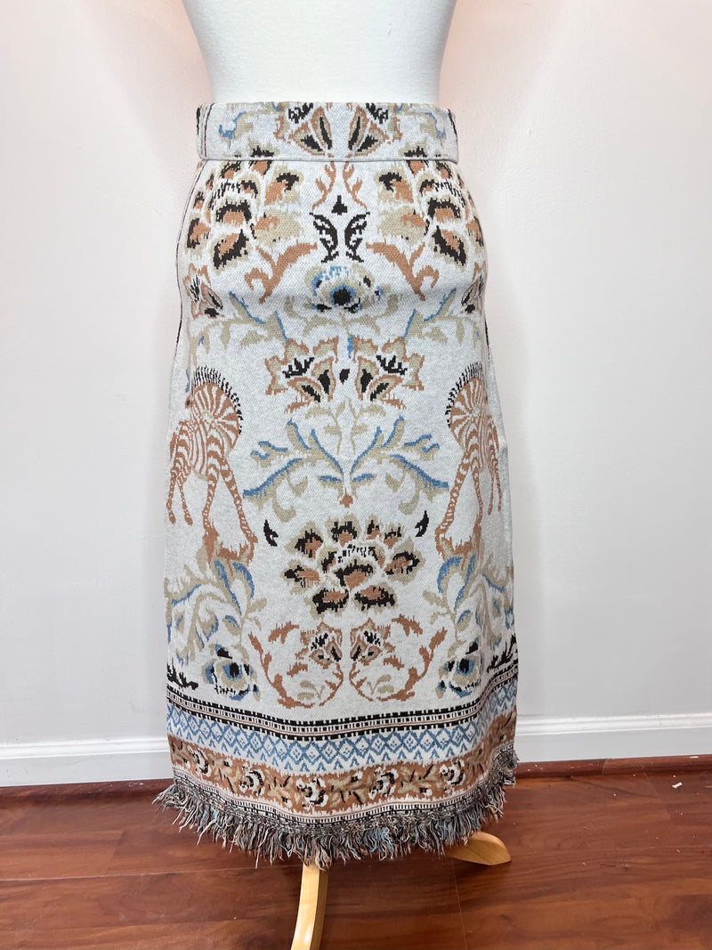 Camille Knit Fringe Skirt
