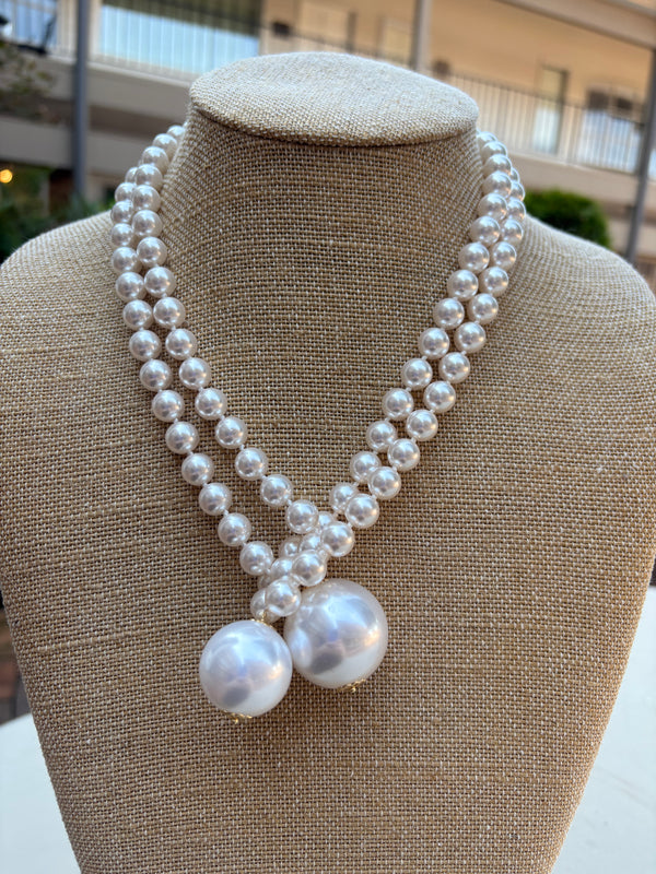 Double Pearl Necklace