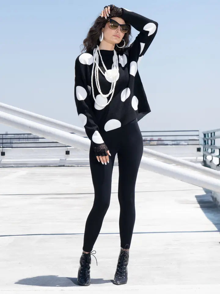 Dot Mock Sweater