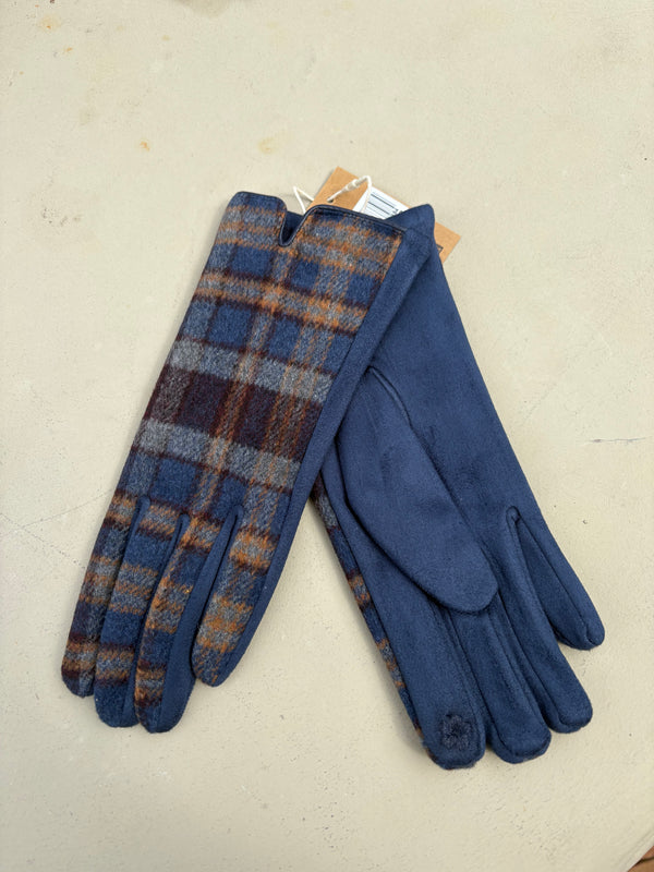 Checks and Suede Glove - 2 Colors