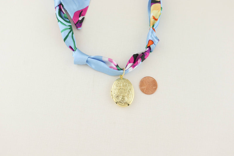 Locket Scarf Necklace
