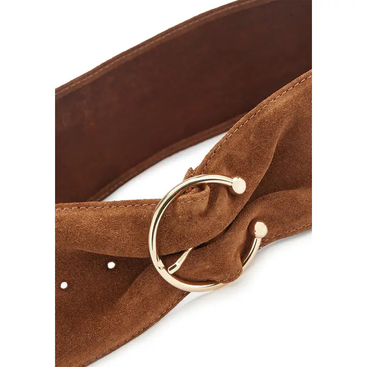 Women's Wide Suede Waist Belt