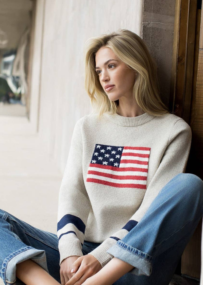 Knit American Flag Sweater