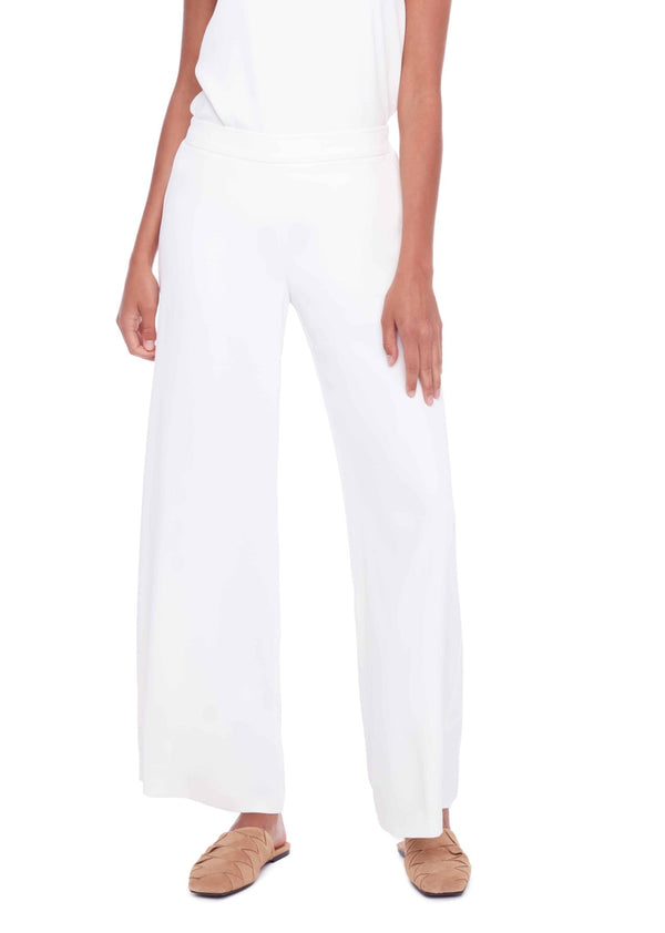 Solid Vegan Silk Wide Leg Pant