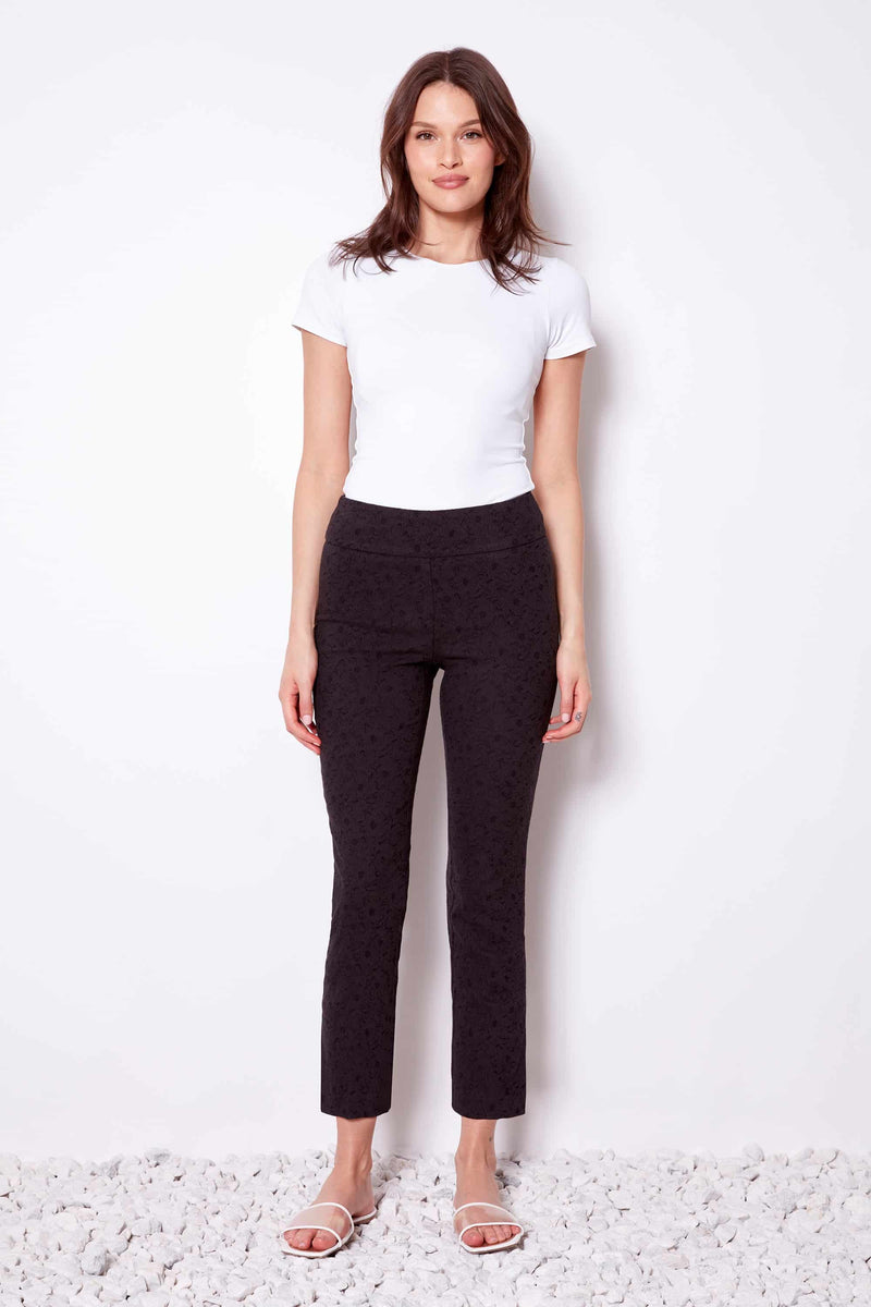 Textured Jacquard Ankle Pant