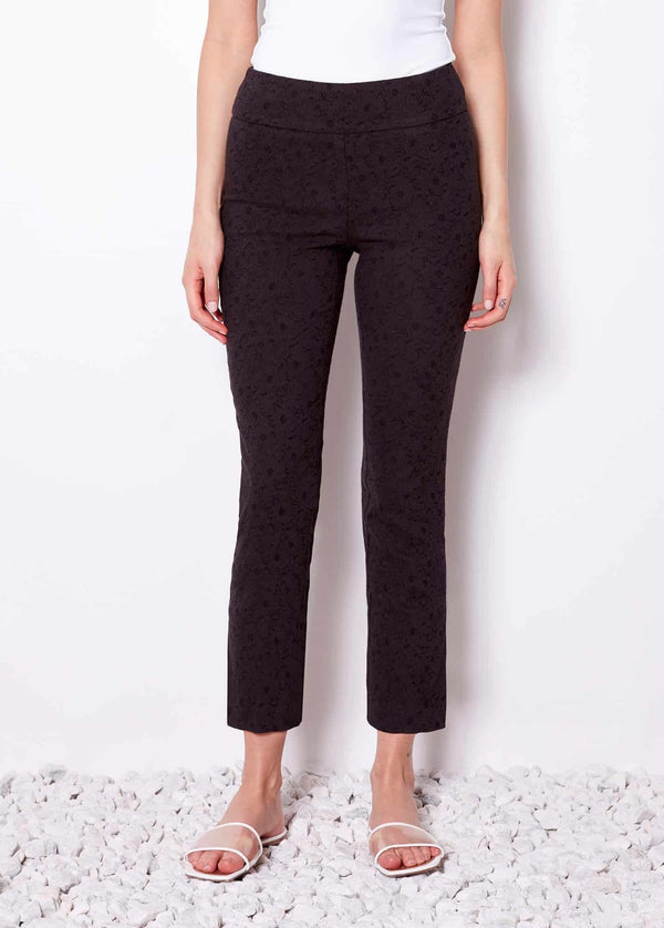 Textured Jacquard Ankle Pant