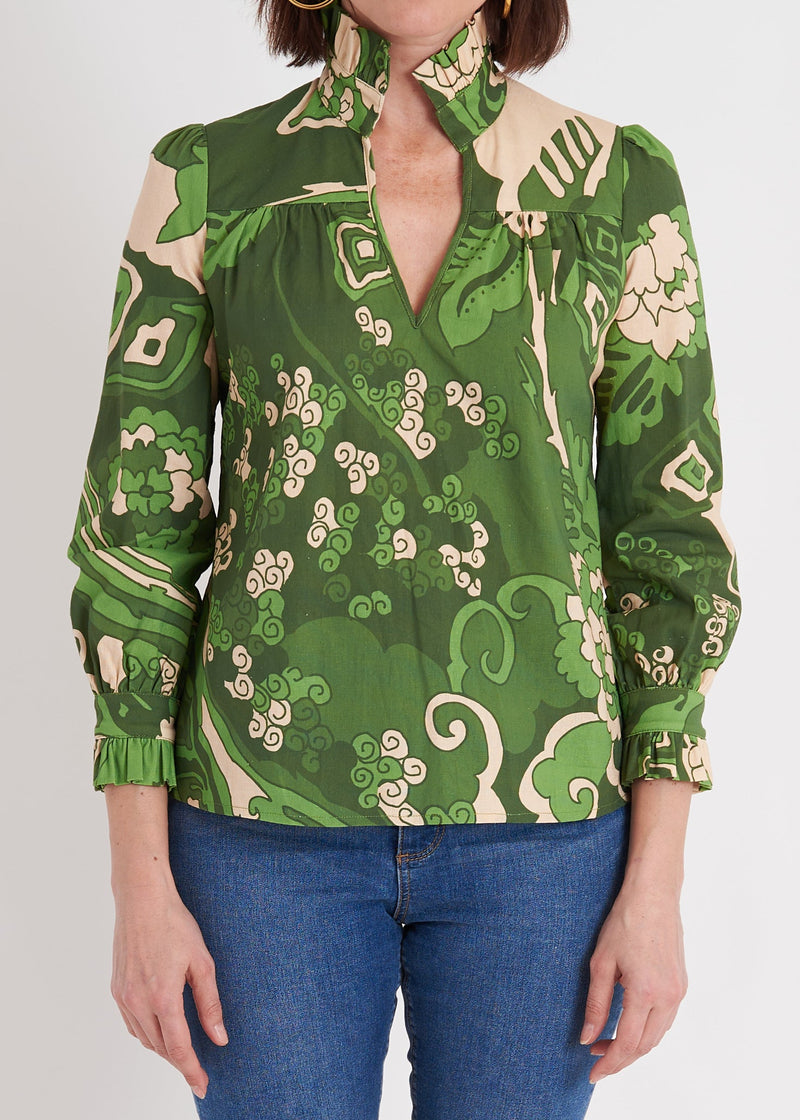 Aspen Blouse - Whirlwind Green