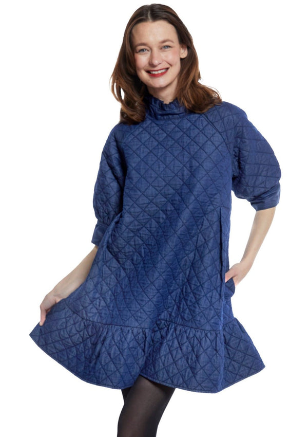 St. Tropez Quilted Denim Dress