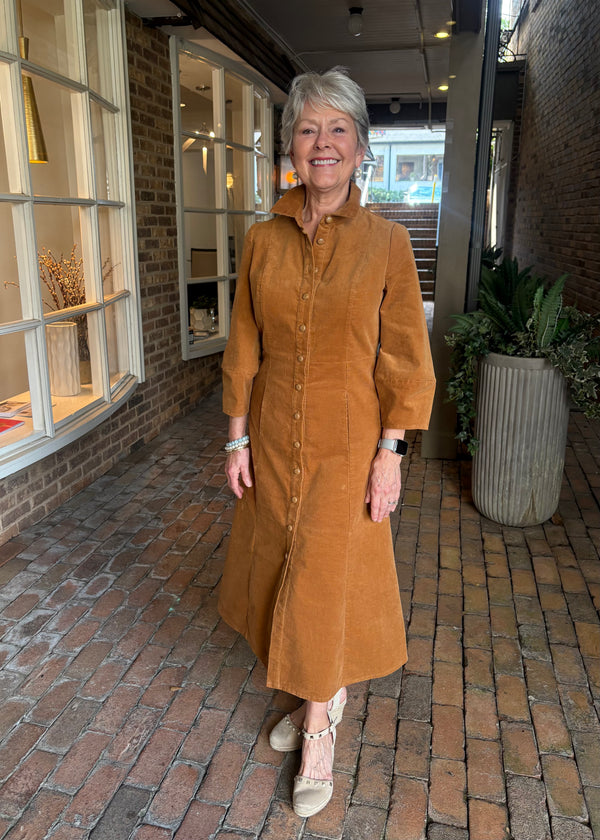 Beth Pinwale Cord Midi Dress