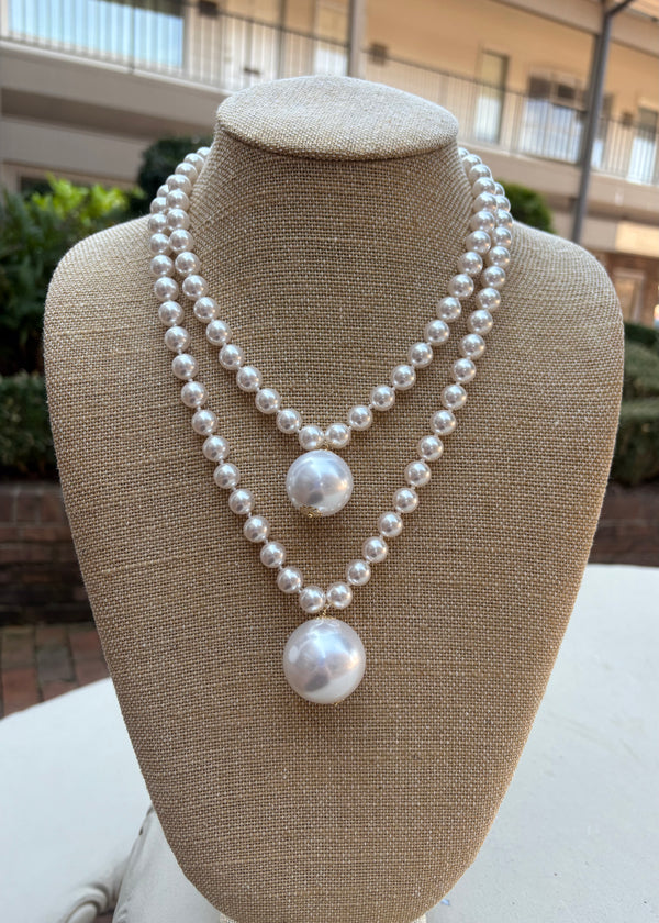Double Pearl Necklace