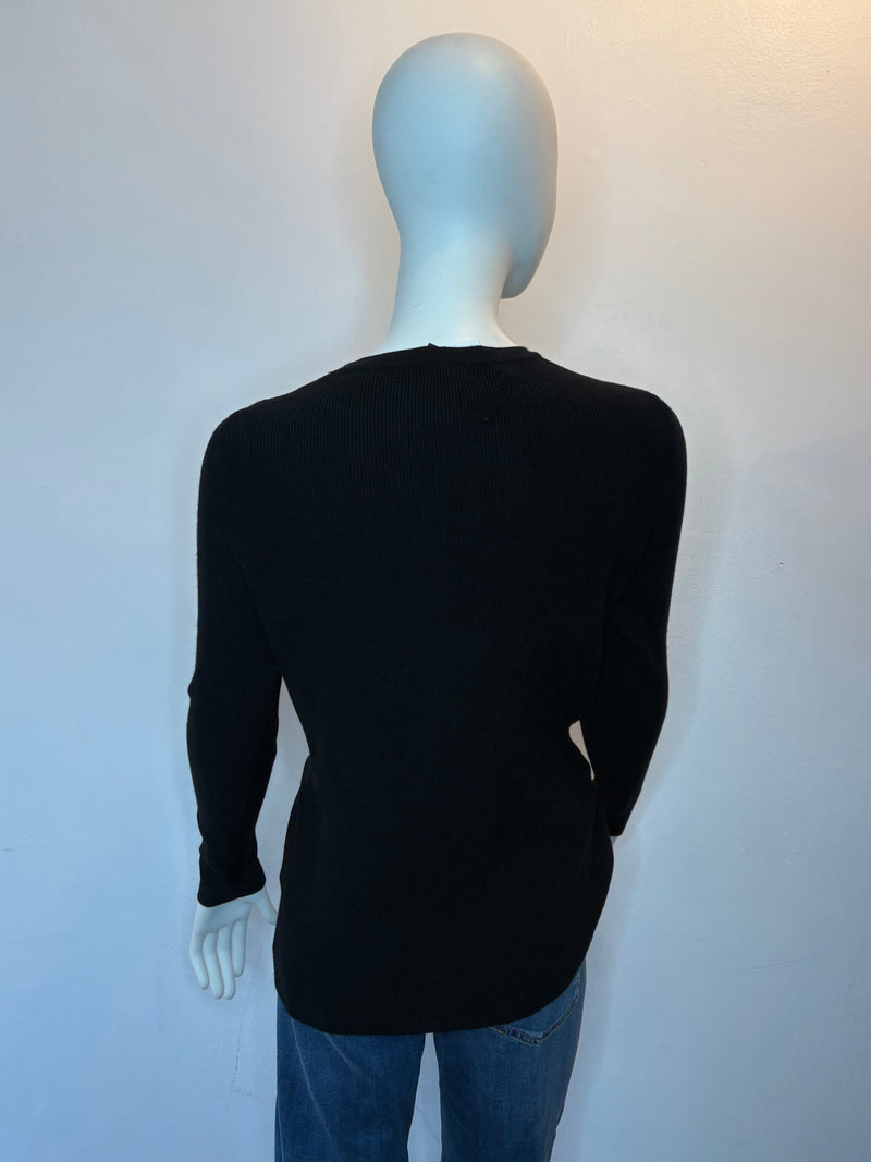Side Tie Crewneck Sweater