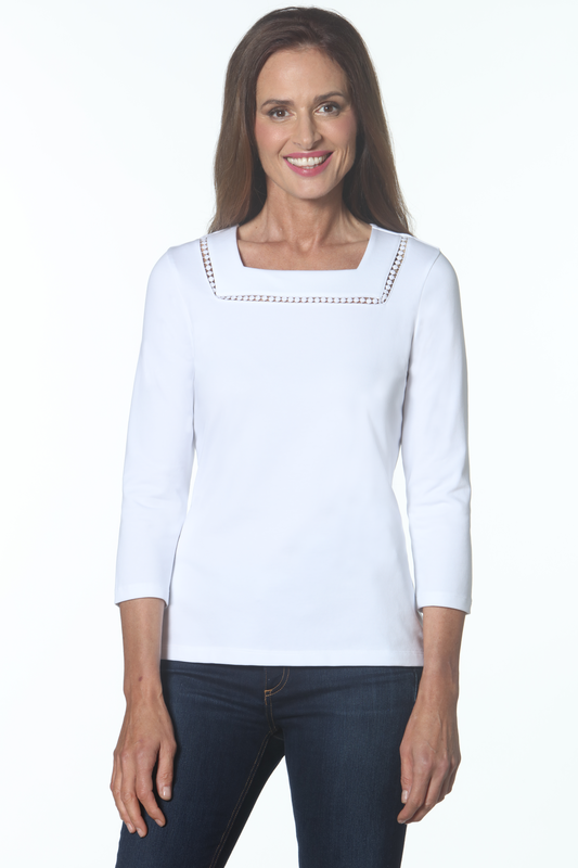 Square Neck Top - 2 Colors