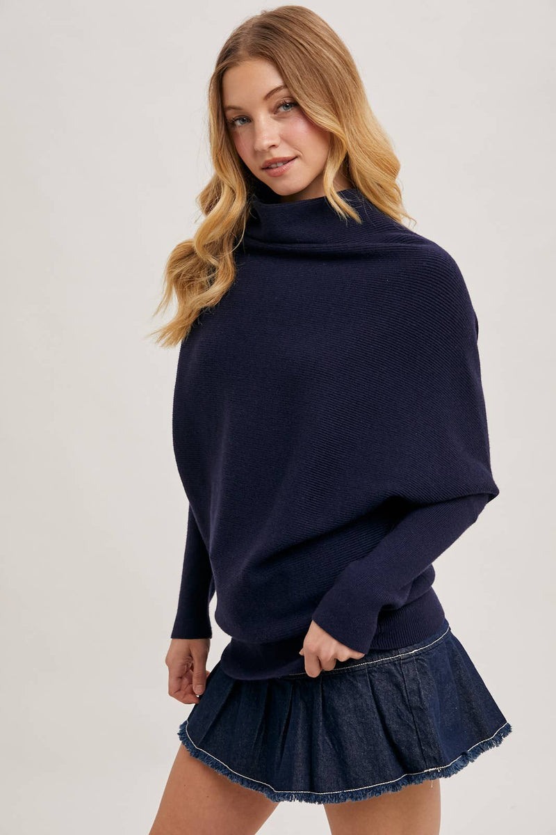 Dolman Sleeve Sweater - Black