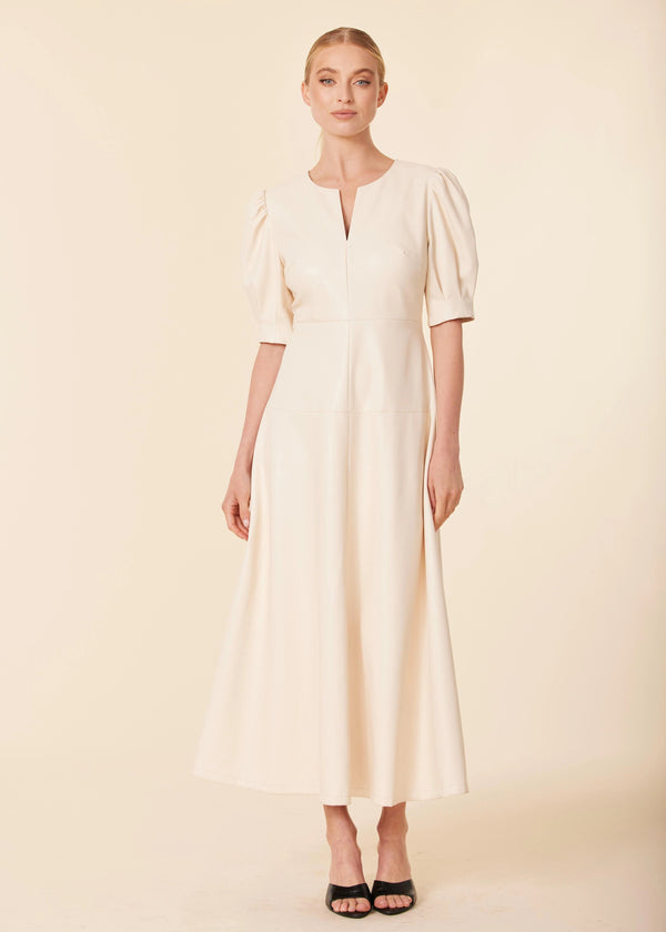Vegan Leather Maxi Dress