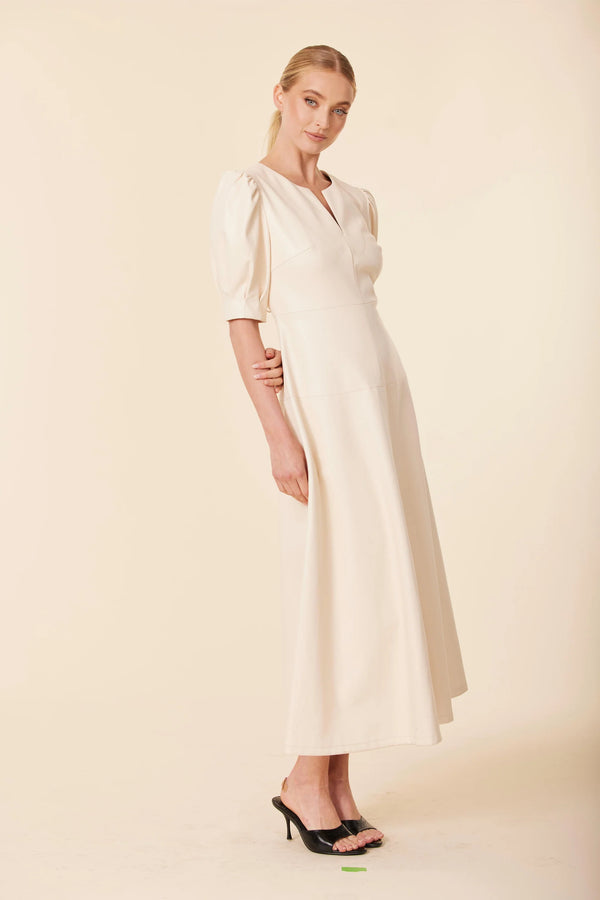 Vegan Leather Maxi Dress
