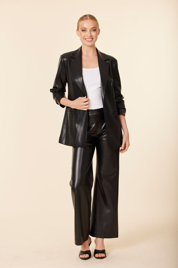 Vegan Leather Double Zip Pant