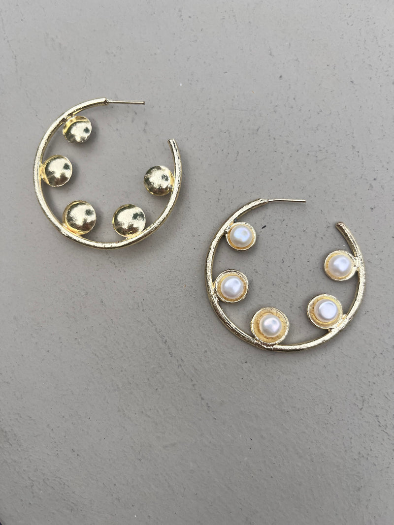 Pearl Hoop Earrings