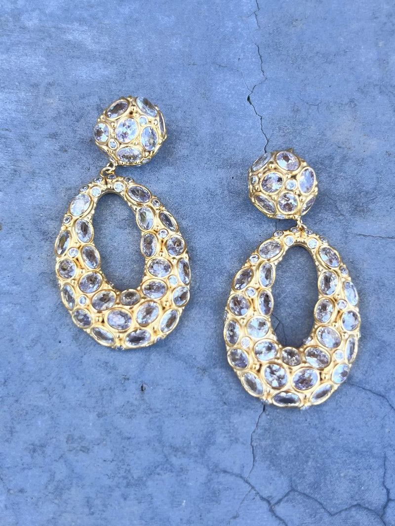 Gold Jeweled Earrings