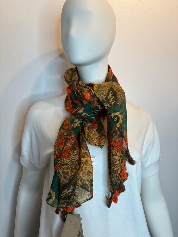 Balinese Flowers Cotton Scarf - 3 Colors
