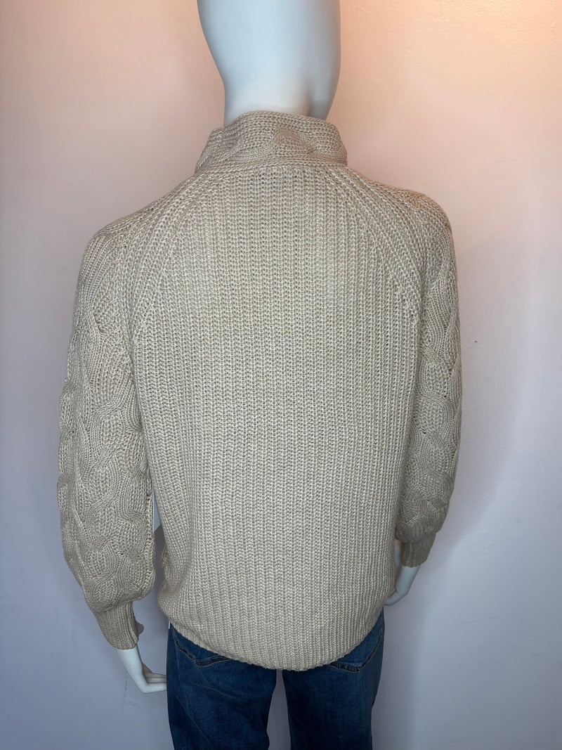 Cable Mock Neck Sweater