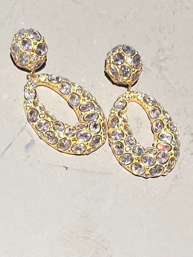 Gold Jeweled Earrings