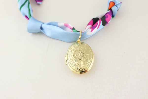 Locket Scarf Necklace