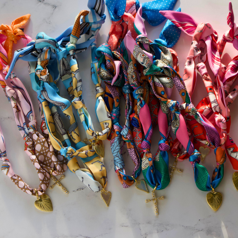 Scarf Necklace: Cross