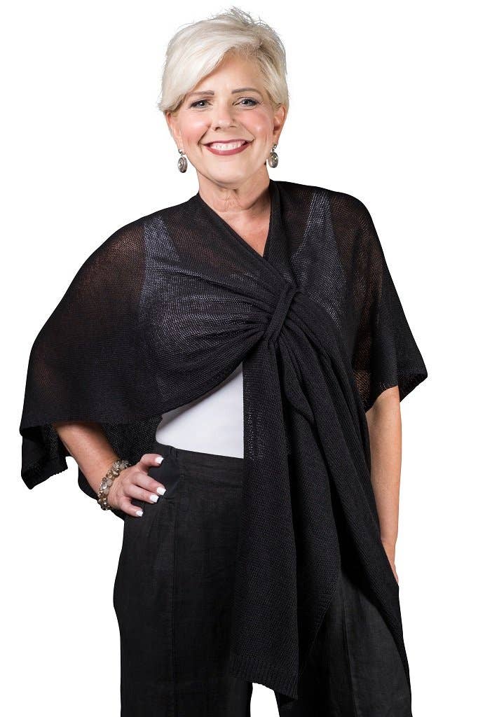 Aliya Multi Way Cotton Wrap: Black