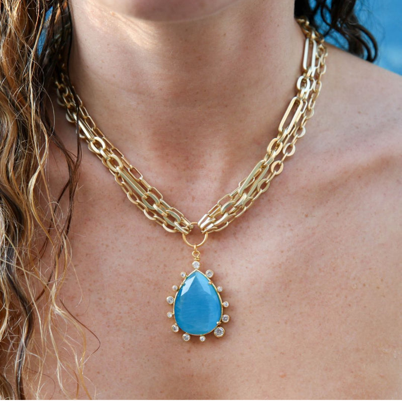 Soléa Pendant Necklace in Emerald