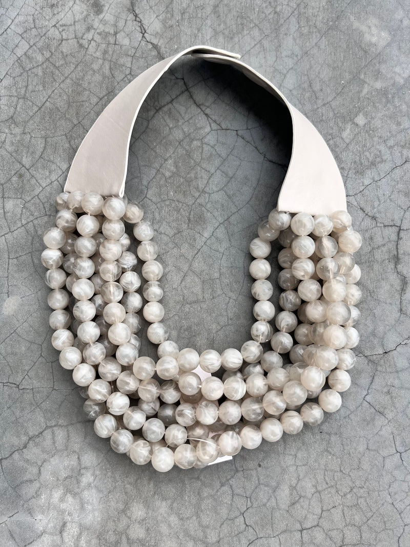 Stone Chunky Beaded Layered Necklace